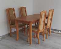 Sprzedam solidny, rozkładany stół z 6 krzesłami
