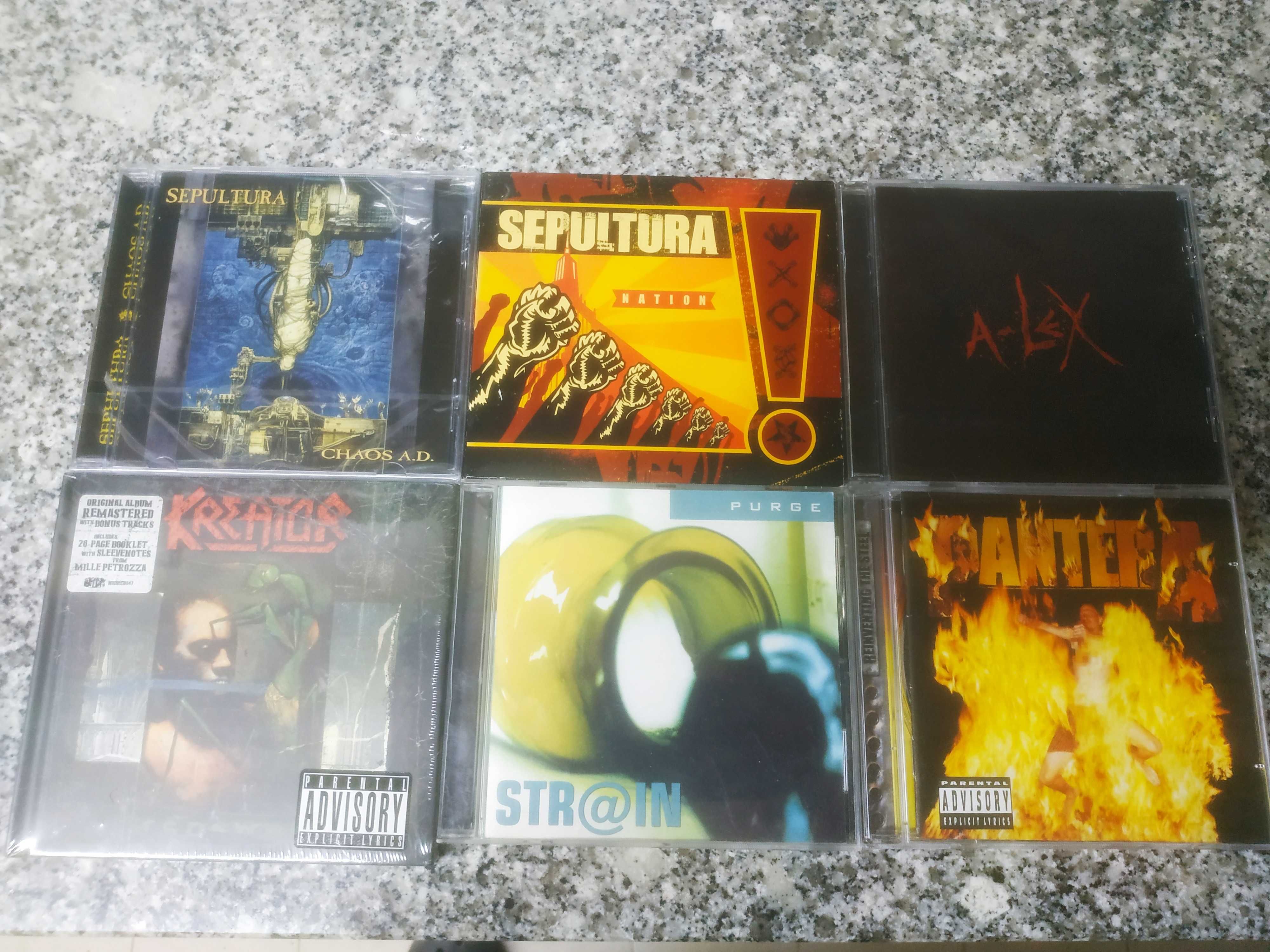 Vários CDs de Metal (Sepultura, Pantera, Gothic, Doom., etc)