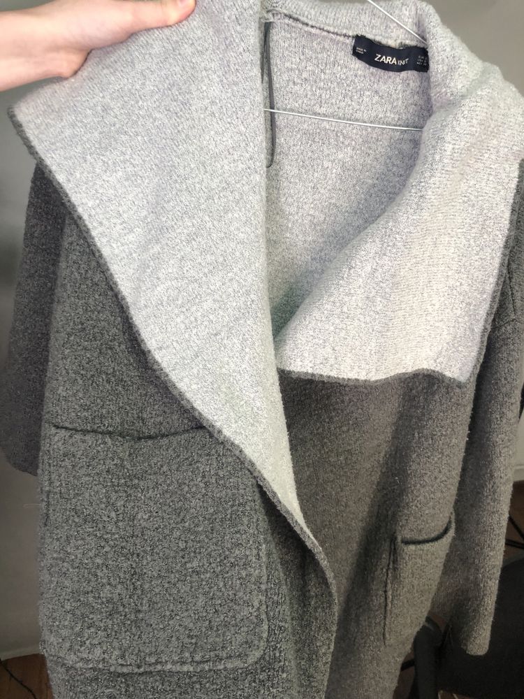 Sweter kardigan marki Zara szary S