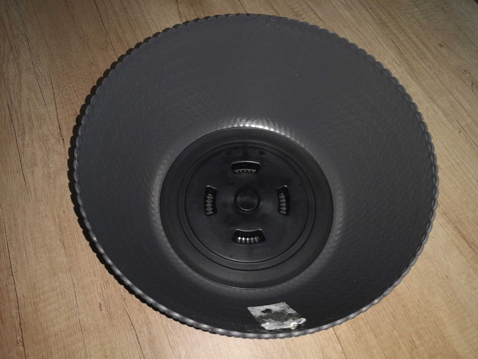 Donica plastikowa duża z wkładem drenażowym szara średnica 30 cm