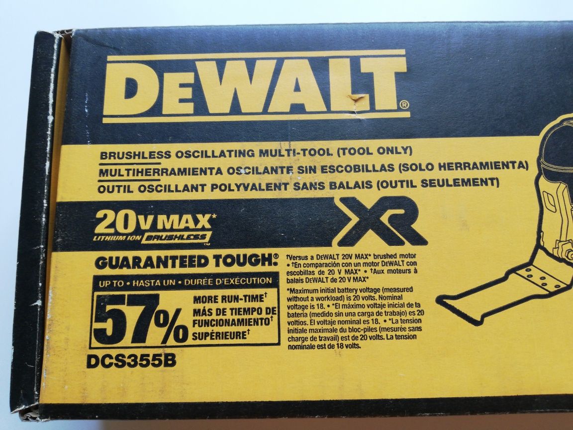 Multinarzędzie oscylacyjne DeWalt DCS355B mocne 20V nowe z USA