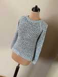 S m massimo dutti sweter pleciony splot warkocz szary srebrny dzianina