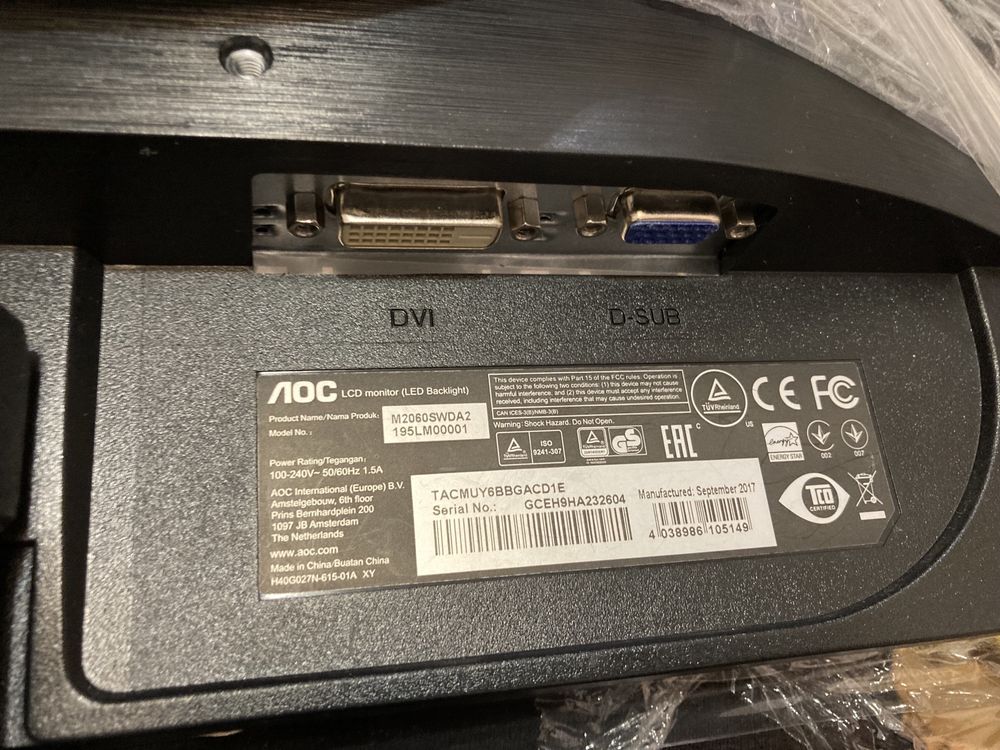 Monitor AOC 20 cali FullHD