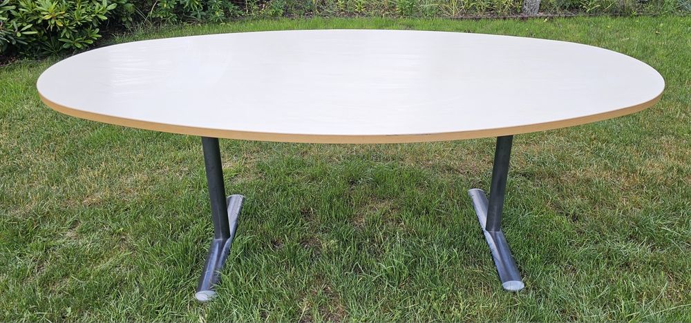 Duży stół eliptyczny 210x110x74cm ciężki masywny