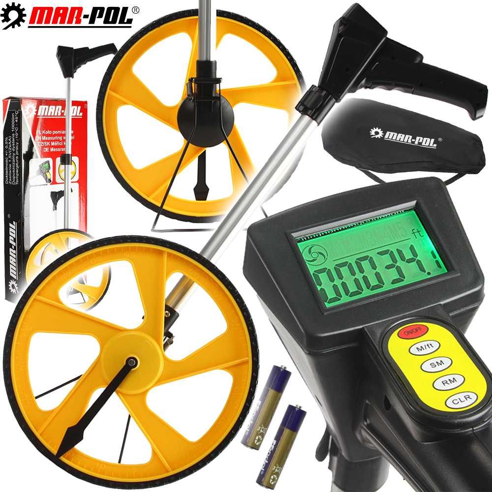 MAR-POL Koło Kółko Pomiarowe Drogowe Drogomierz Lcd 0 - 99999m M04030