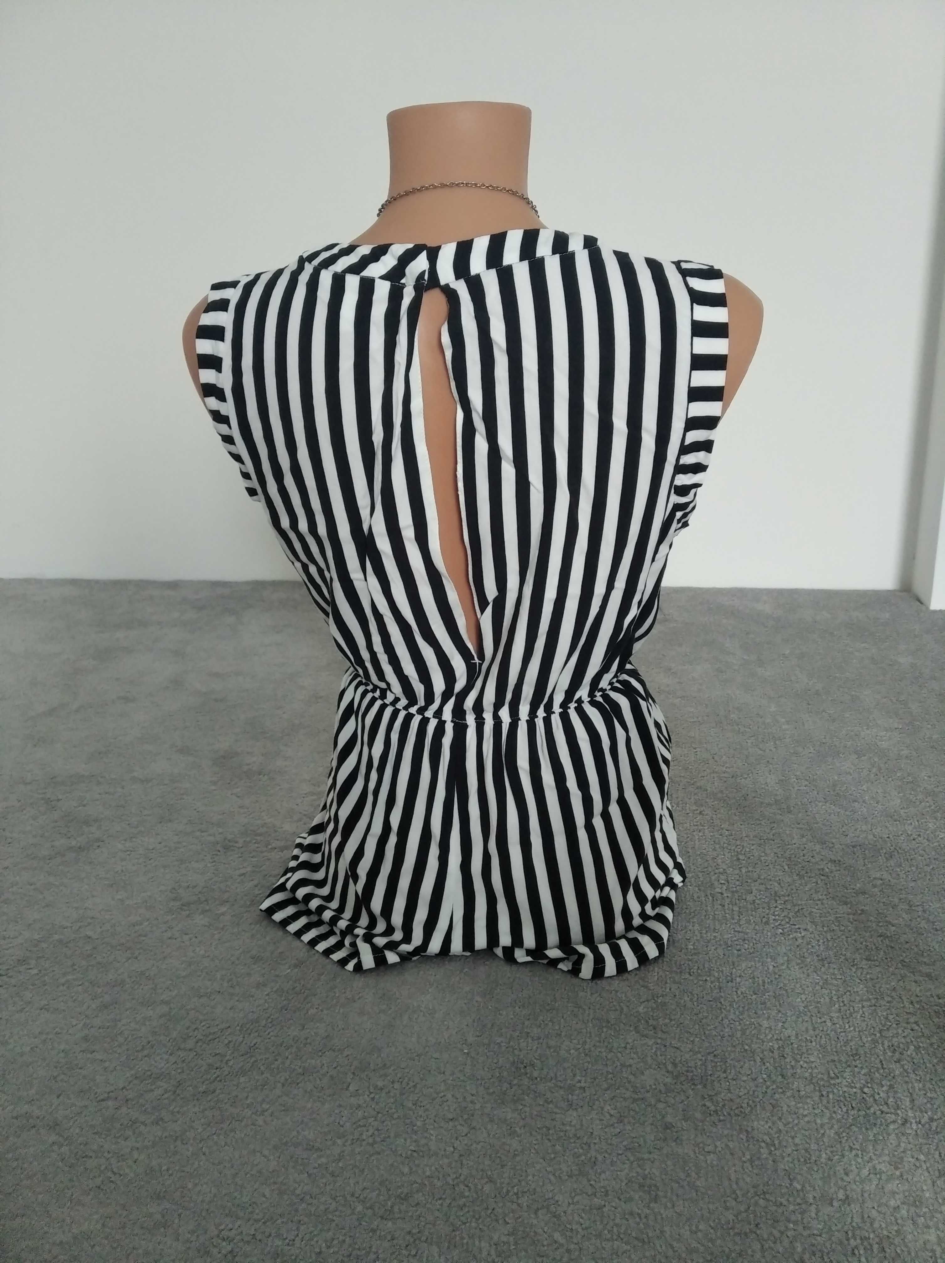 Kombinezon krótki w paski odkryte plecy H&M XS,S