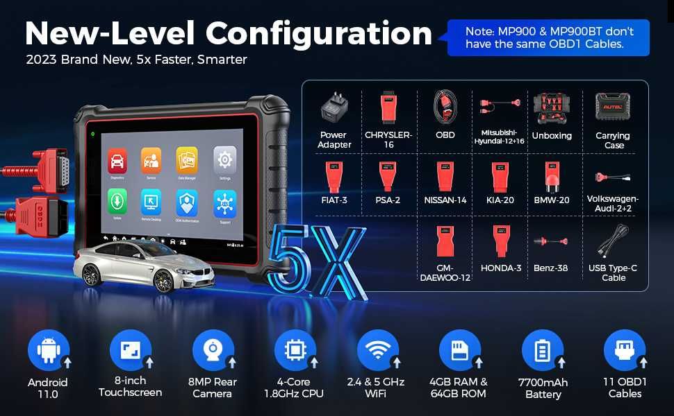 Autel MaxiPRO MP900E KIT Máquina Diagnostico OBD Profissional (NOVO)