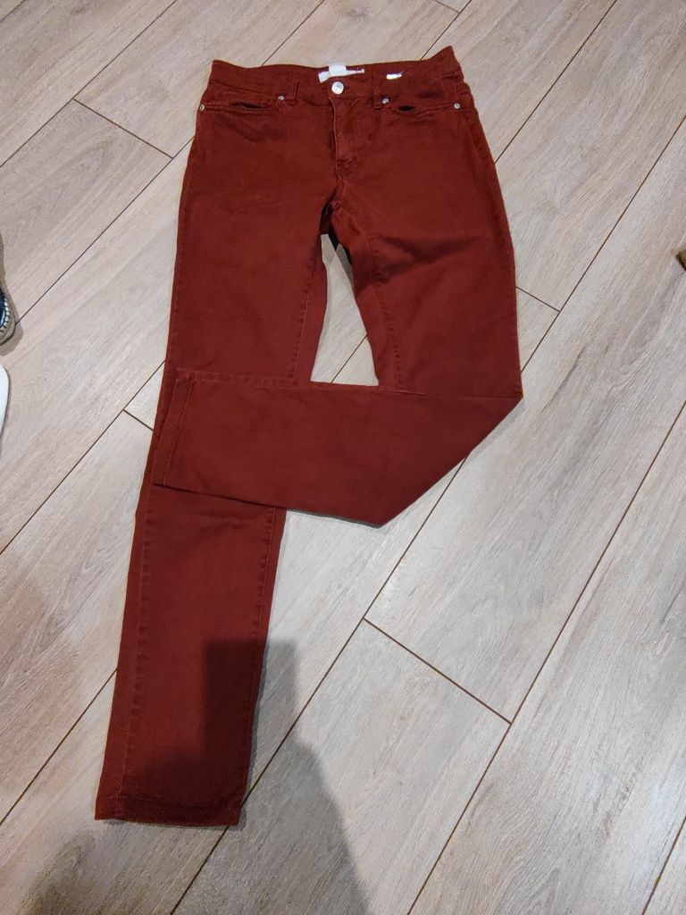 Spodnie jeansy h&M rozm 38 ceglaste