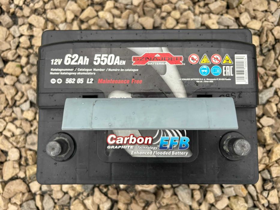 Akumulator Samochodowy Sznajder Carbon EFB 12V 62Ah 550A Start Stop 62
