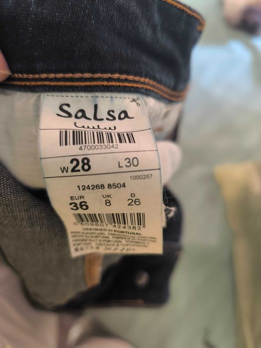 Calças de ganga salsa