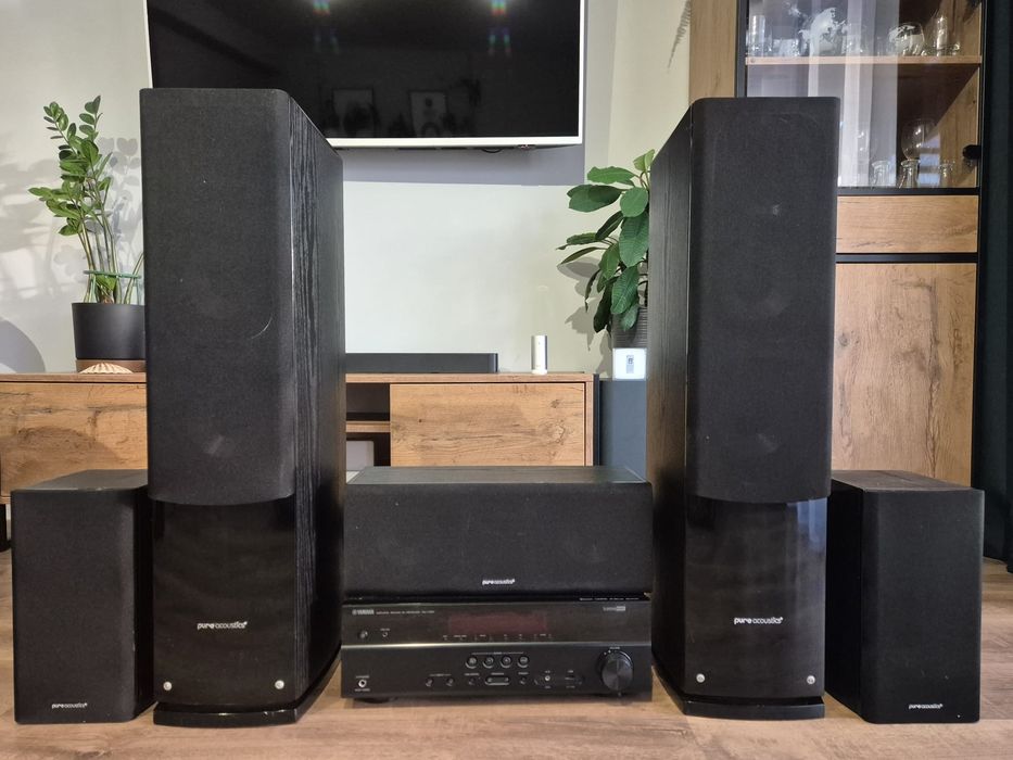 Kino domowe Yamaha RX-V381 głośniki Pure Acoustics