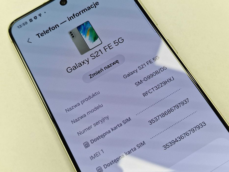 Samsung Galaxy S21 FE 5G/ 6GB/ 128GB/ Olive/ Grade A-/ + ładowarka