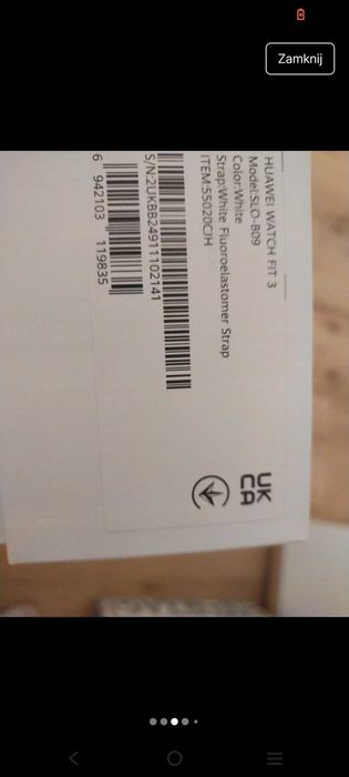 Huawei watch fit 3 szary