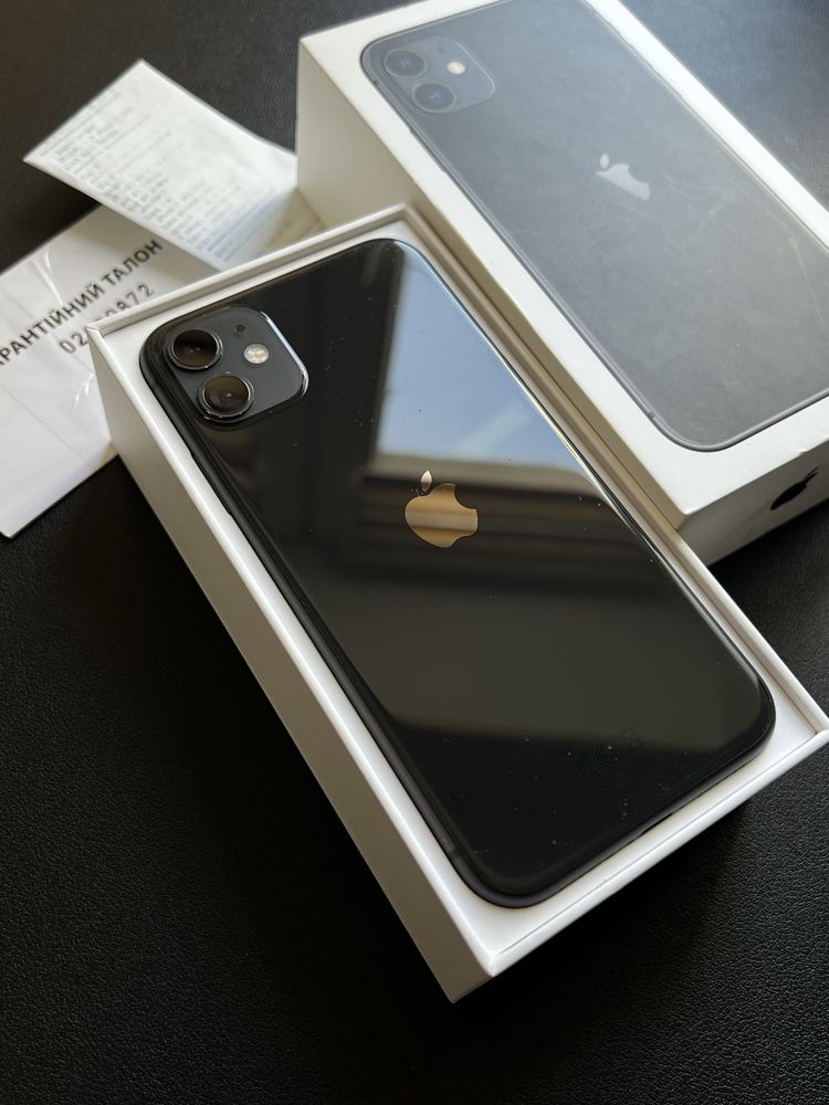 iPhone 11, 64gb, Black (Neverlock) Айфон 11 черный акб 90% акб