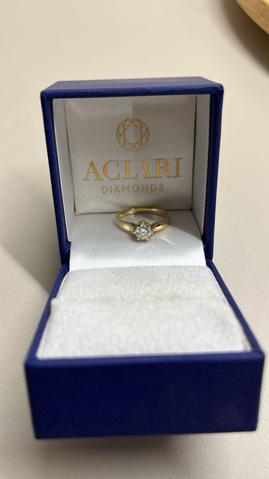 Pierścionek zaręczynowy ACLARI z brylantem 0,40ct CERTYFIKAT