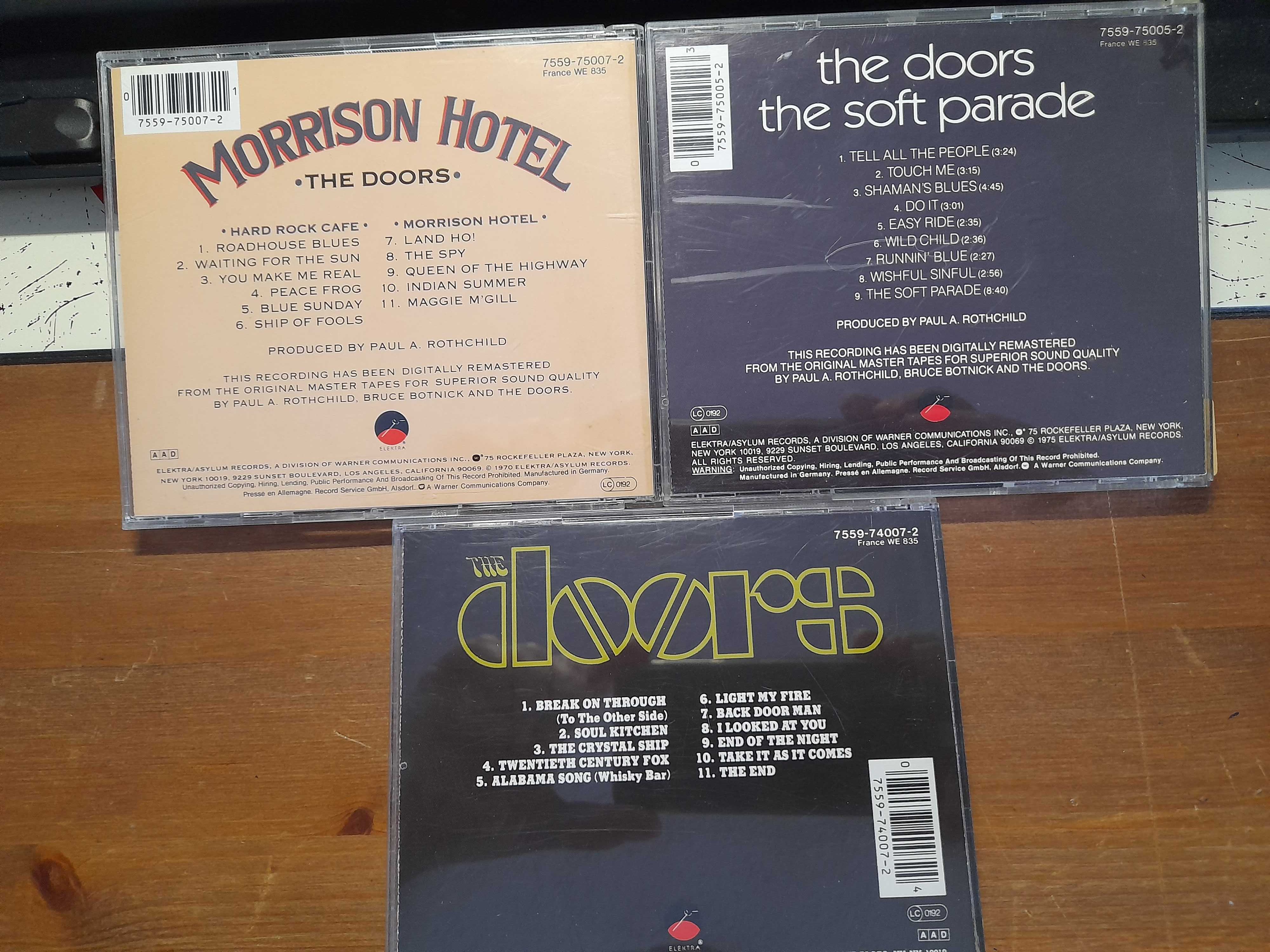 Pack de 3 Cds dos DOORS, gravações originais em muito bom estado