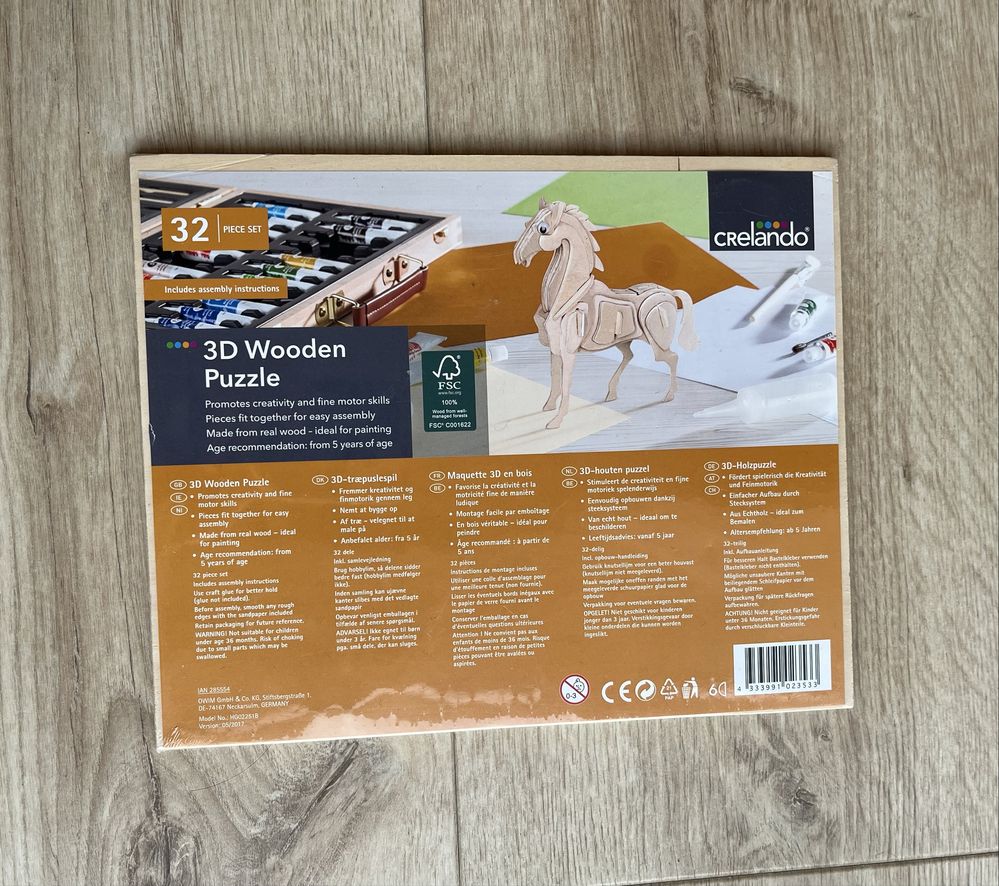 Drewniane puzzle 3 D koń