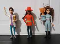 Figuras da MacDonald. Bombeiro, Enfermeira e Barbie. 12 cm