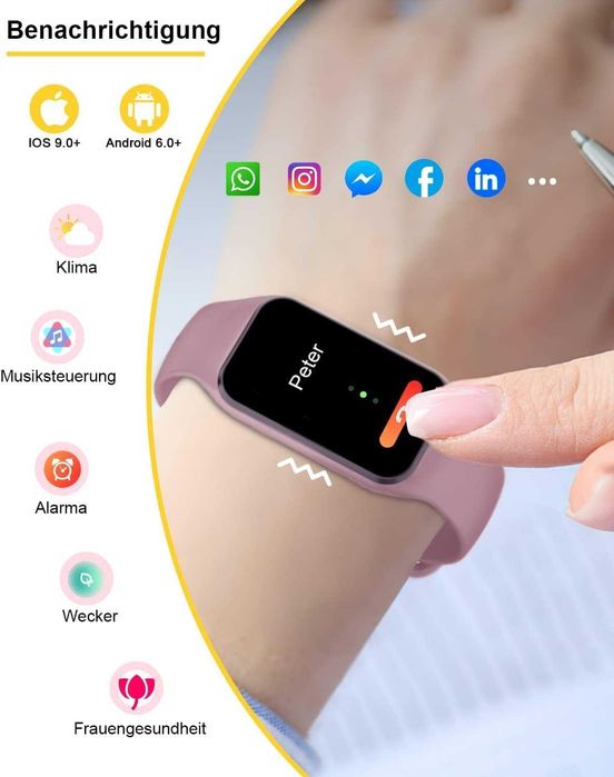 Smartwatch IOWODO różowy