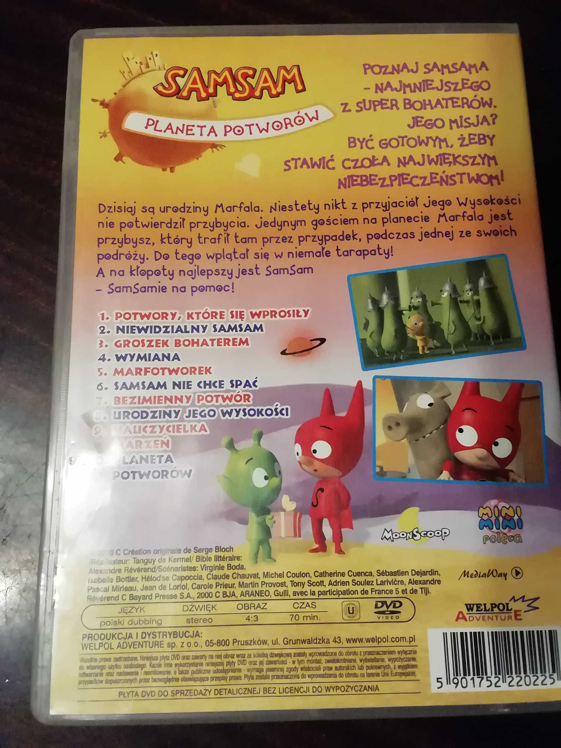 Sam Sam i planeta potworów, DVD