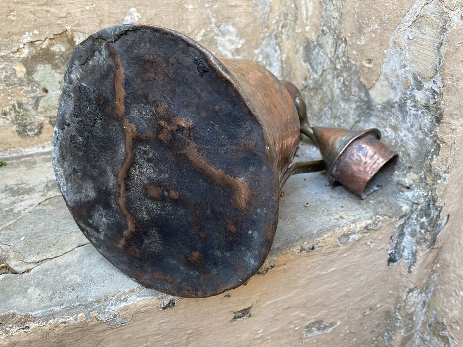 Chaleira grande cobre artesanal polido