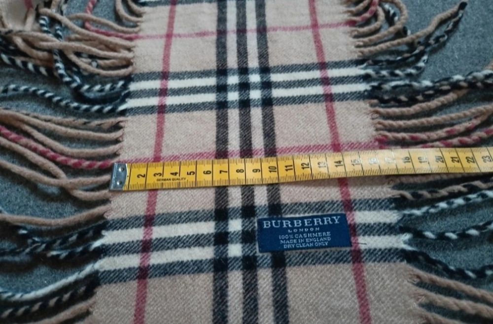 Szalik kaszmir Burberry London/ krata