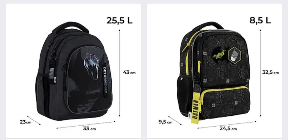 Рюкзак kite Batman ортопедичний для хлопчика