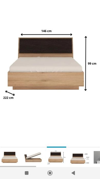 Łóżko sypialniane Summer 140x200 Agata Meble Wójcik bez materaca