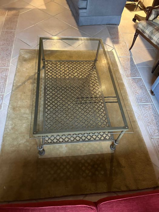 Mesa de Centro de Ferro e Vidro