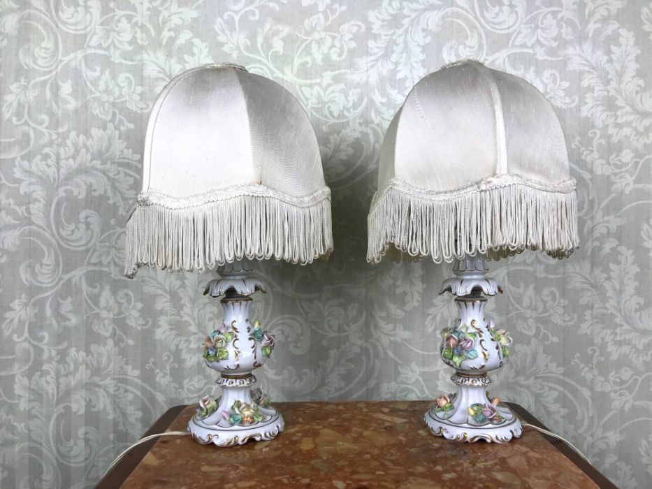 Настільні лампи Capodimonte. Антикваріат. Італія