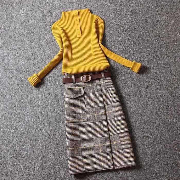 Тепла спідниця в клітинку