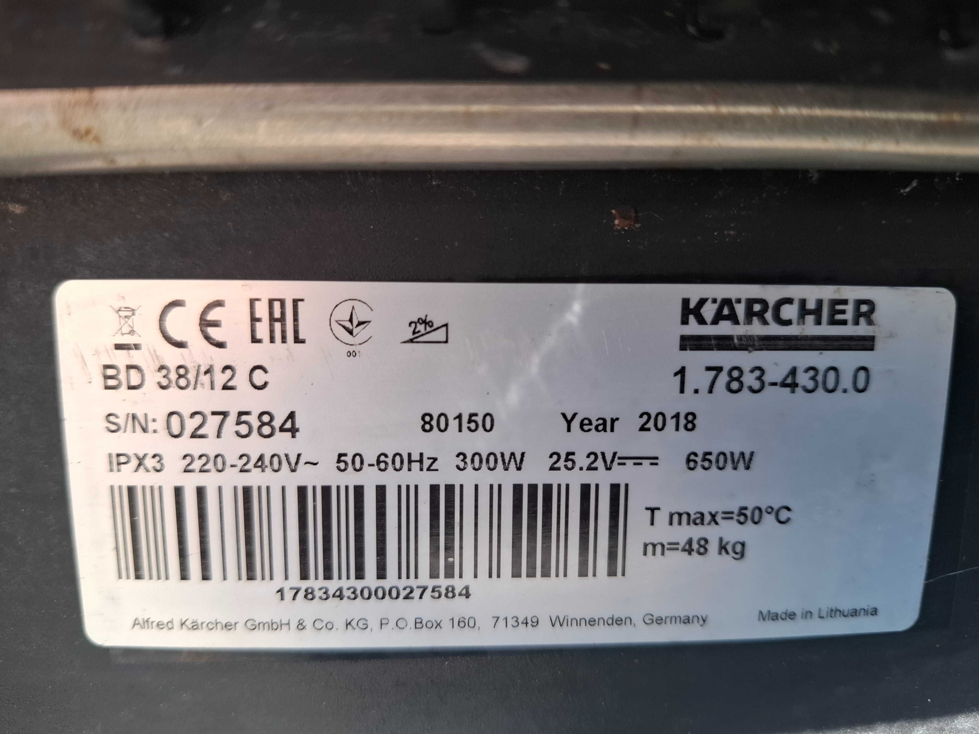 Szorowarka Karcher BD 38/12 C *2018 r* OKAZJA