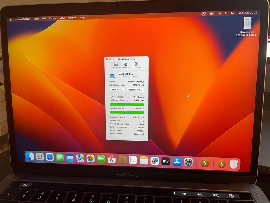 Macbook Pro 13 i7 3.5GHz / 16GB / 512GB / TouchBar / Nowa Bateria