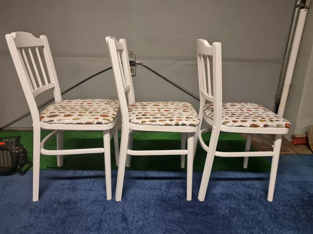 Stół + 3 krzesła  biały  do kuchni, jadalni