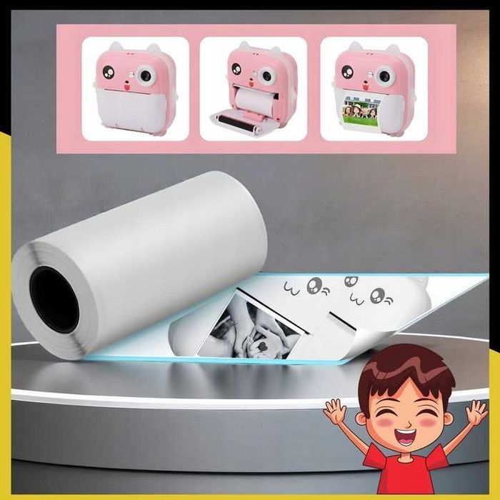 10x PAPIER TERMICZNY SAMOPRZYLEPNY Do Mini Drukarki Drukuś Rolki Wkład
