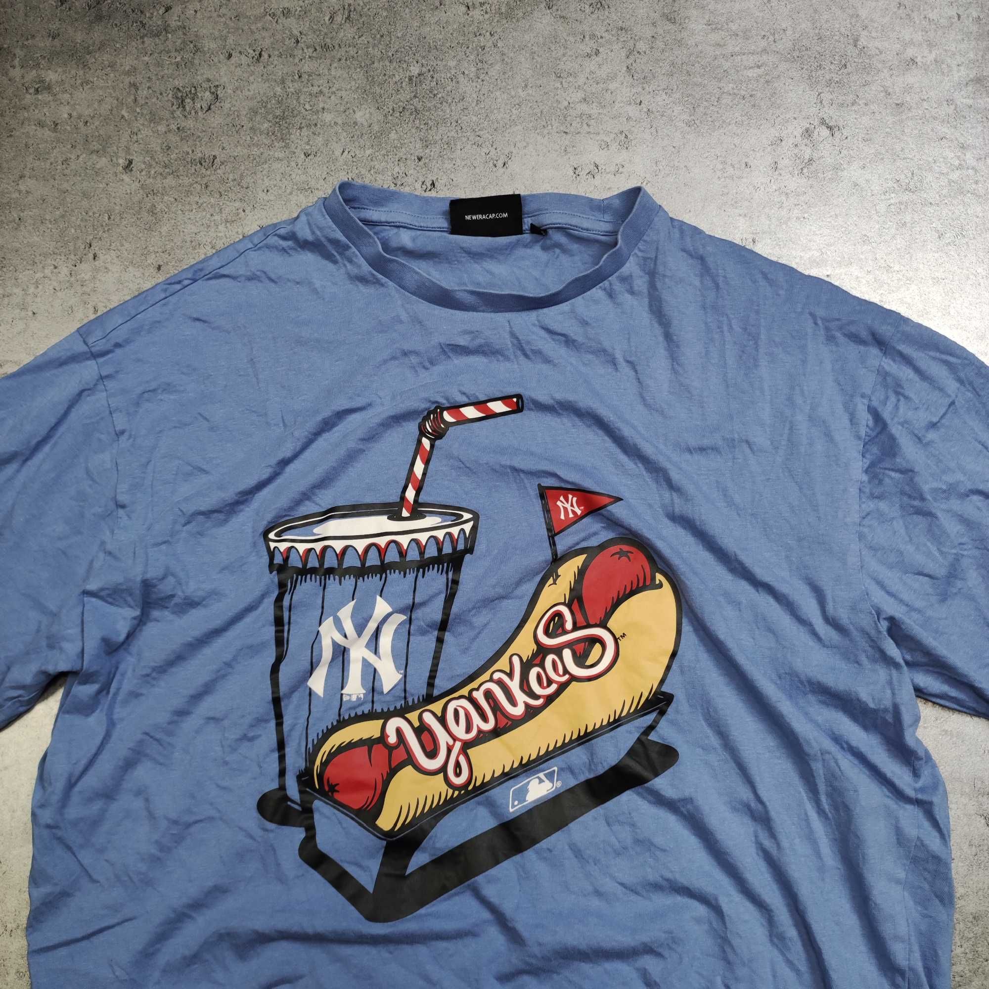 MĘSKA Koszulka Baseball MLB New York Yankees Oversize Bawełna Logo