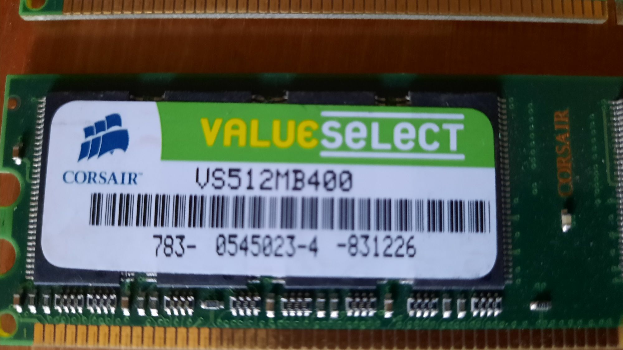 DDR2 pamięć RAM CORSAIR VS512MB400 1GB - 2 kości