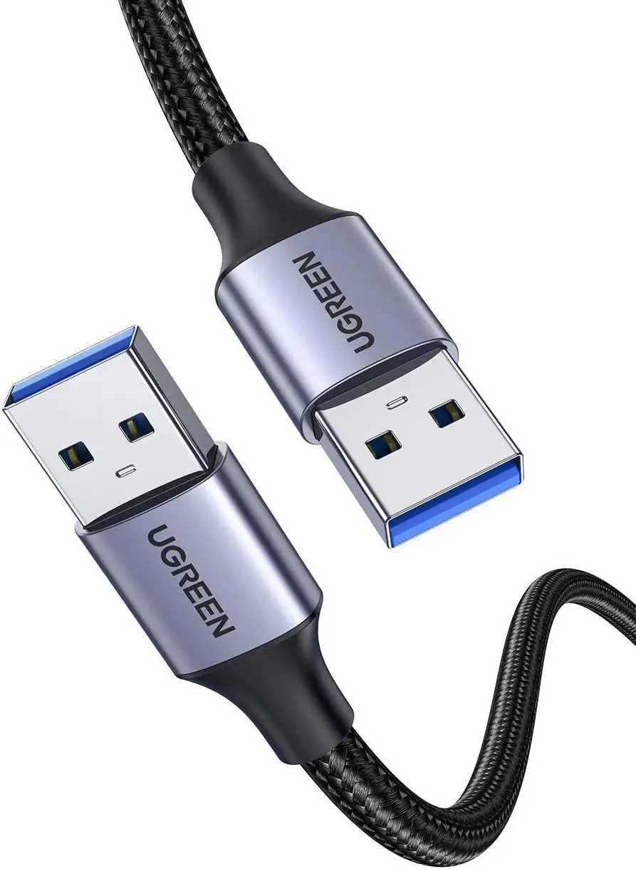 Кабель UGREEN USB-A 3.0 Male to Male усиленный в оплетке 0,5м