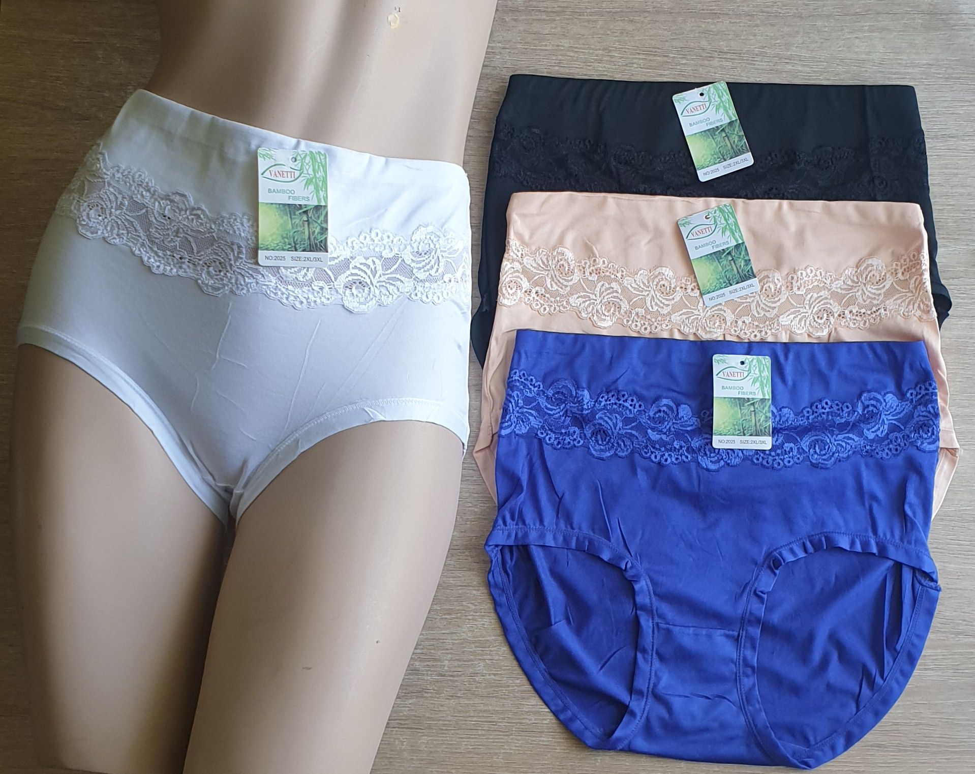 4×Damskie majtki figi z wysokim stanem 2/3XL