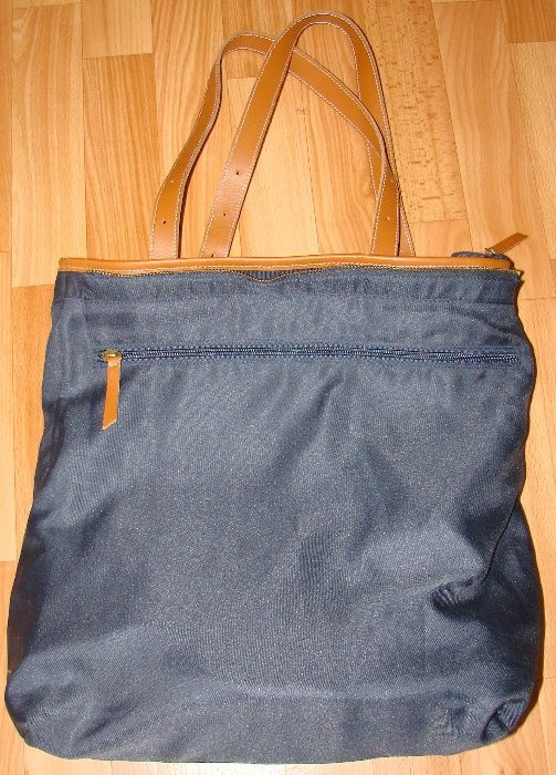 Тканевая синяя, джинсовая вместительная сумка, сумочка Longines.