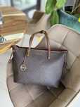 Torba na ramię Michael Kors Szopperka shopper monogram brąz