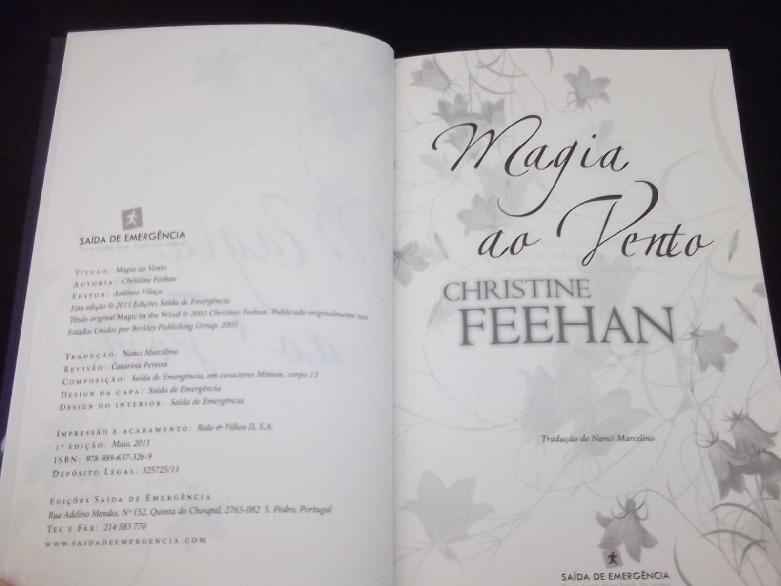 Livro Magia ao vento Christine Feehan + marcador