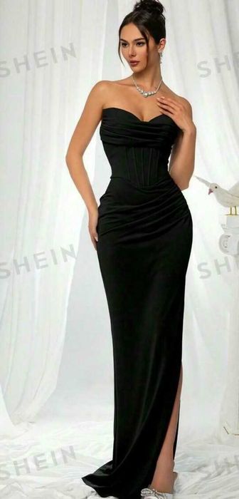 Suknia wieczorowa, balowa, elegancka, czarna