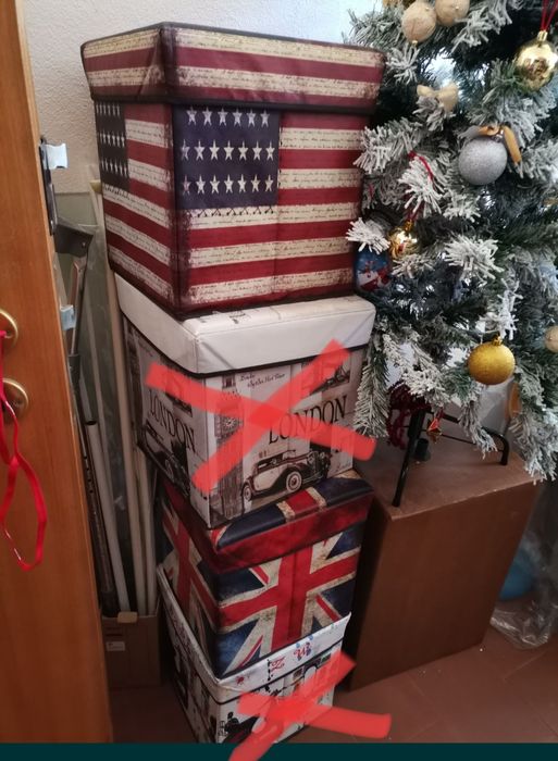 Caixas de arrumação tipo pufe