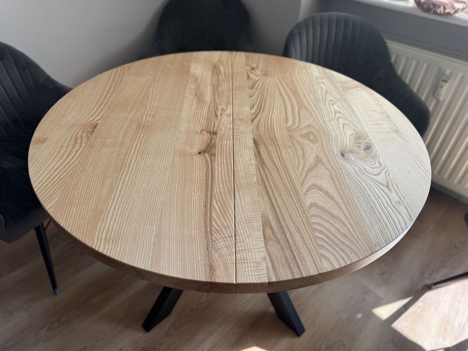 Stół okrągły rozkladany 300cm. Jesion, dąb