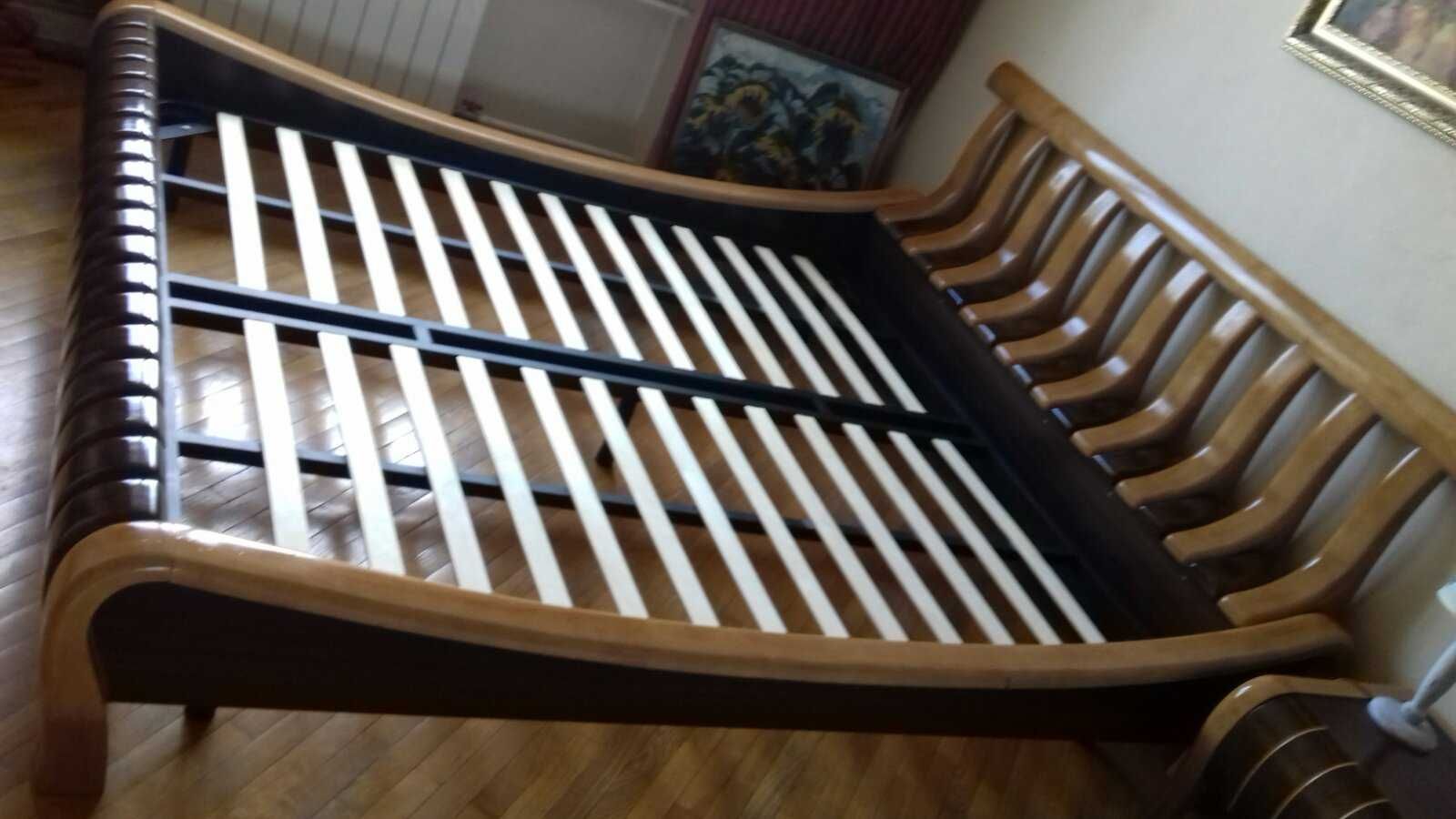 Ексклюзивне дерев’яне ліжко (масив) + якісний матрац.