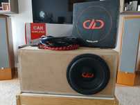Subwoofer ddaudio DD610d-d2 + wzmacniacz, okablowanie