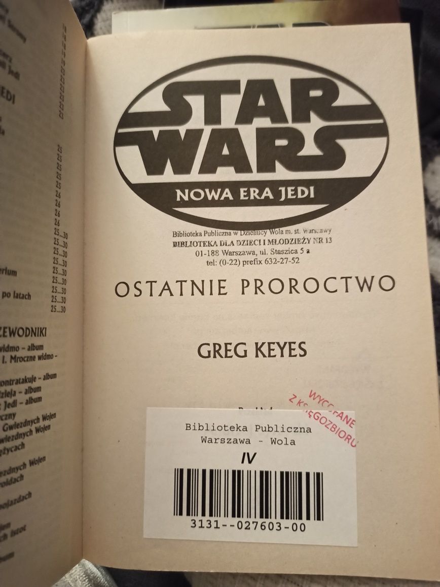 Ostatnie proroctwo. Nowa era Jedi. Greg Keyes