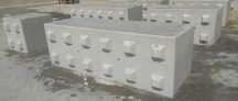 Bloki betonowe, oporowe, ściany oporowe system 60 cm 180x60x60 cm