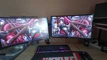 Monitory Samsung LC24F396FHUXEN + uchwyt Hama 8kg 13-32 cali